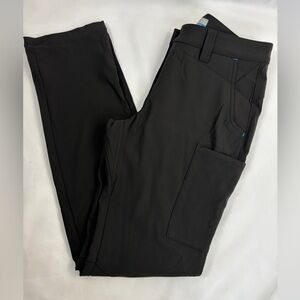 Amazon Luly Yang Womens Small Employee Uniform Cargo Work Pants Black